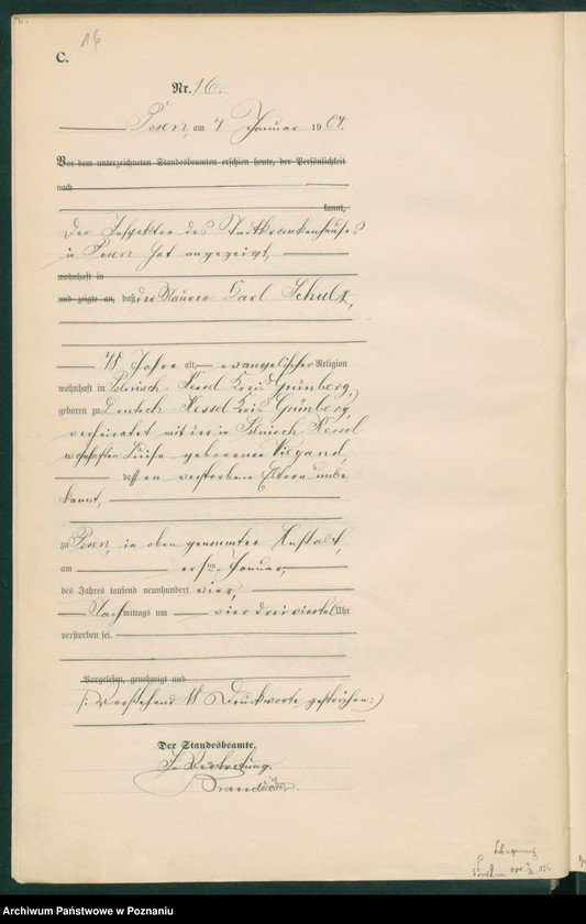 Obraz 18 z jednostki "Księga miejscowa zgonów tom I"