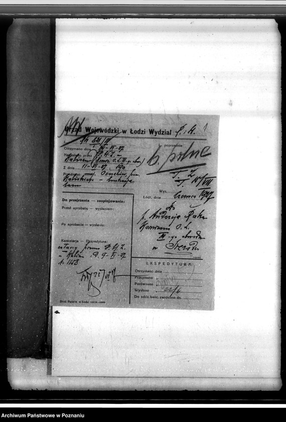 Obraz 5 z jednostki "Sprawa lustracji lasu dóbr Osuchów powiatu kaliskiego oraz sprawa odroczenia terminu zalesienia 3,06 ha gruntów leśnych"