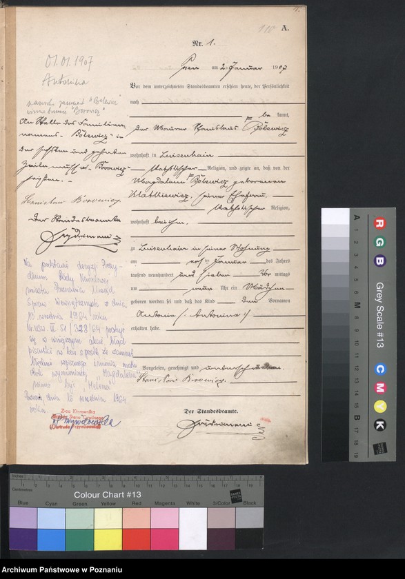 Obraz 3 z jednostki "Księga miejscowa urodzeń"