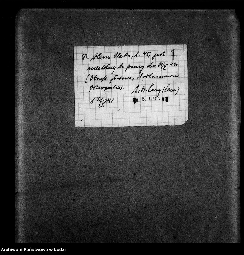 Obraz 10 z jednostki "Gerberei Abteilung [Zasiłki chorobowe dla pracowników wydziału, zaświadczenia lekarskie, listy pracowników]"