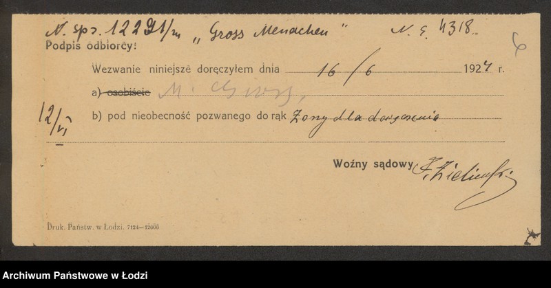 Obraz 8 z jednostki "Menachen Groszz- sprzedaż skór"