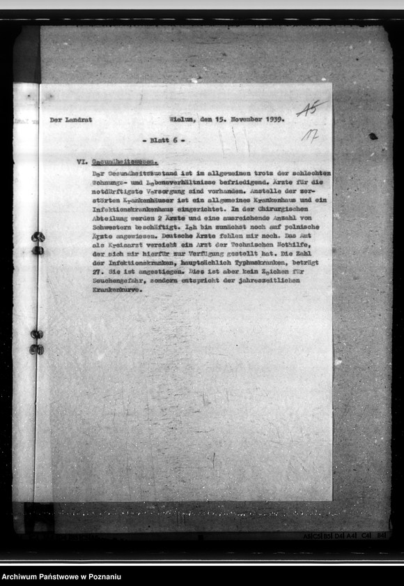 Obraz 20 z jednostki "Lageberichte aus dem Kreise Welun"