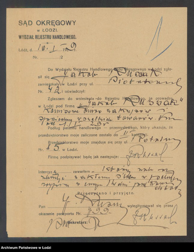 Obraz 3 z jednostki "Jakób Rusak – komisowe biuro zakupów I sprzedaż wszelkich towarów"