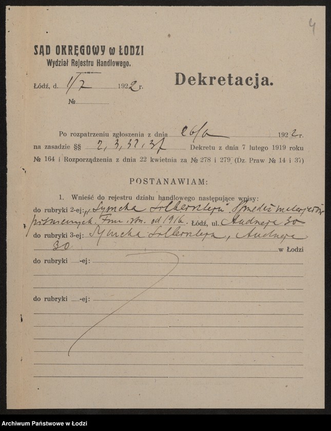 Obraz 6 z jednostki "Szymcha Silberstein – sprzedaż materiałów piśmiennych"