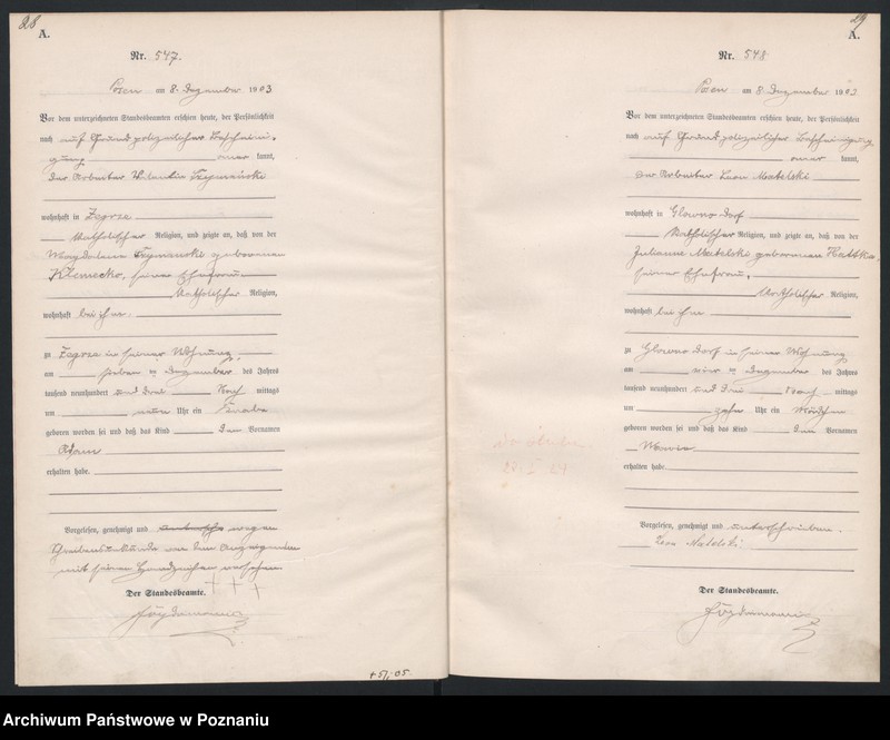 Obraz 17 z jednostki "Księga urodzeń tom II"