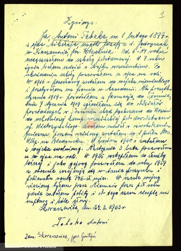 Obraz 11 z jednostki "Życiorysy powstańców wielkopolskich: T - tom l /Tabaka Antoni - Tomczak Franciszek/."