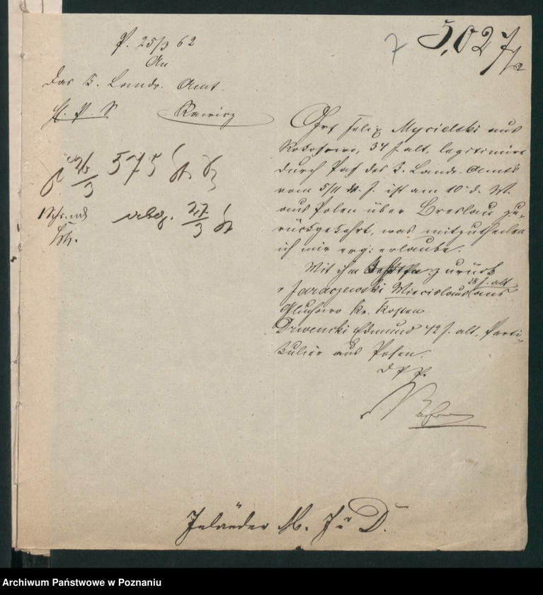 Obraz 11 z jednostki "A. betr. die gräfliche Familie Mycielski"