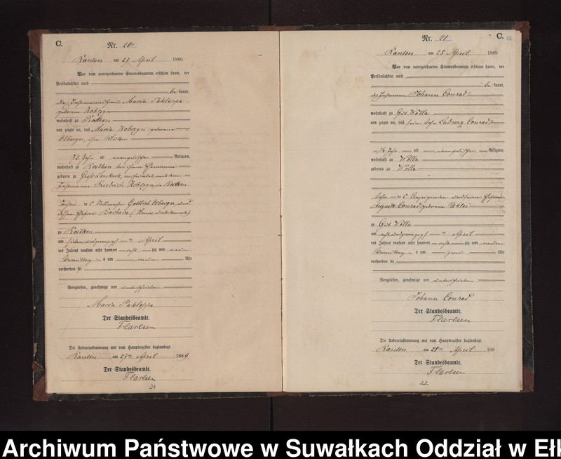 image.from.unit.number "Sterbe-Neben-Register des Preussischen Standes-Amtes Neuhoff Kreis Loetzen"