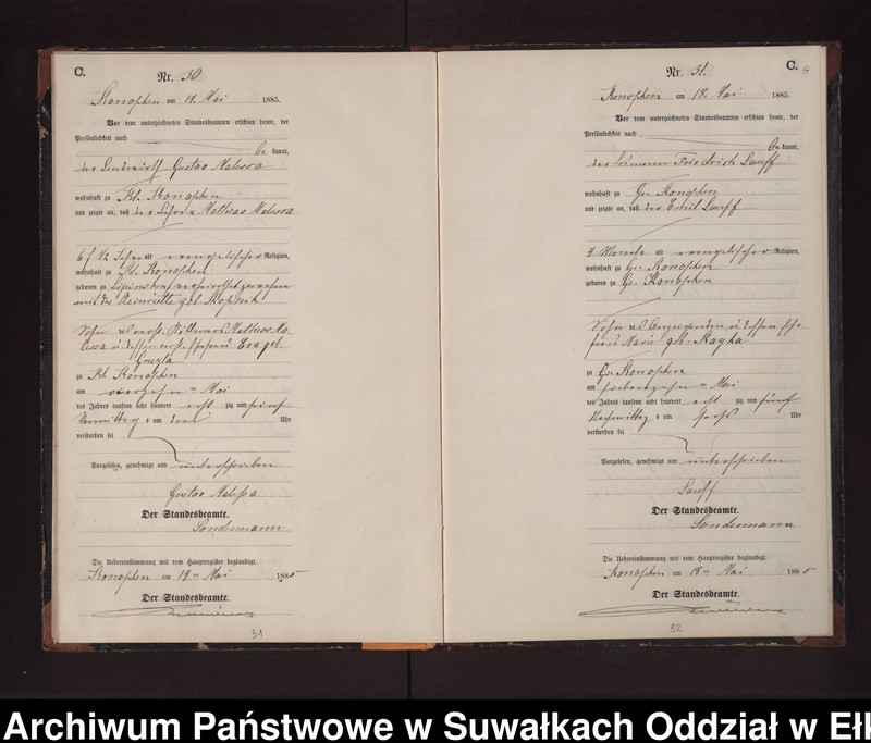image.from.unit.number "Sterbe-Neben-Register des Preussischen Standes-Amtes Gr. Konopken Kreis Loetzen"