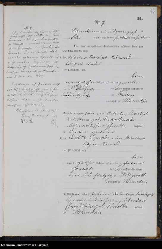 image.from.unit.number "Heiraths-Neben-Register Nr 1 - 16"