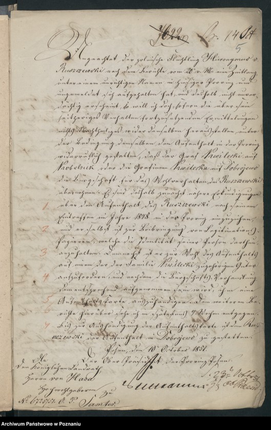 Obraz 10 z jednostki "A. betr. Hieronimus von Ruszczewski alias Zakrzewski"