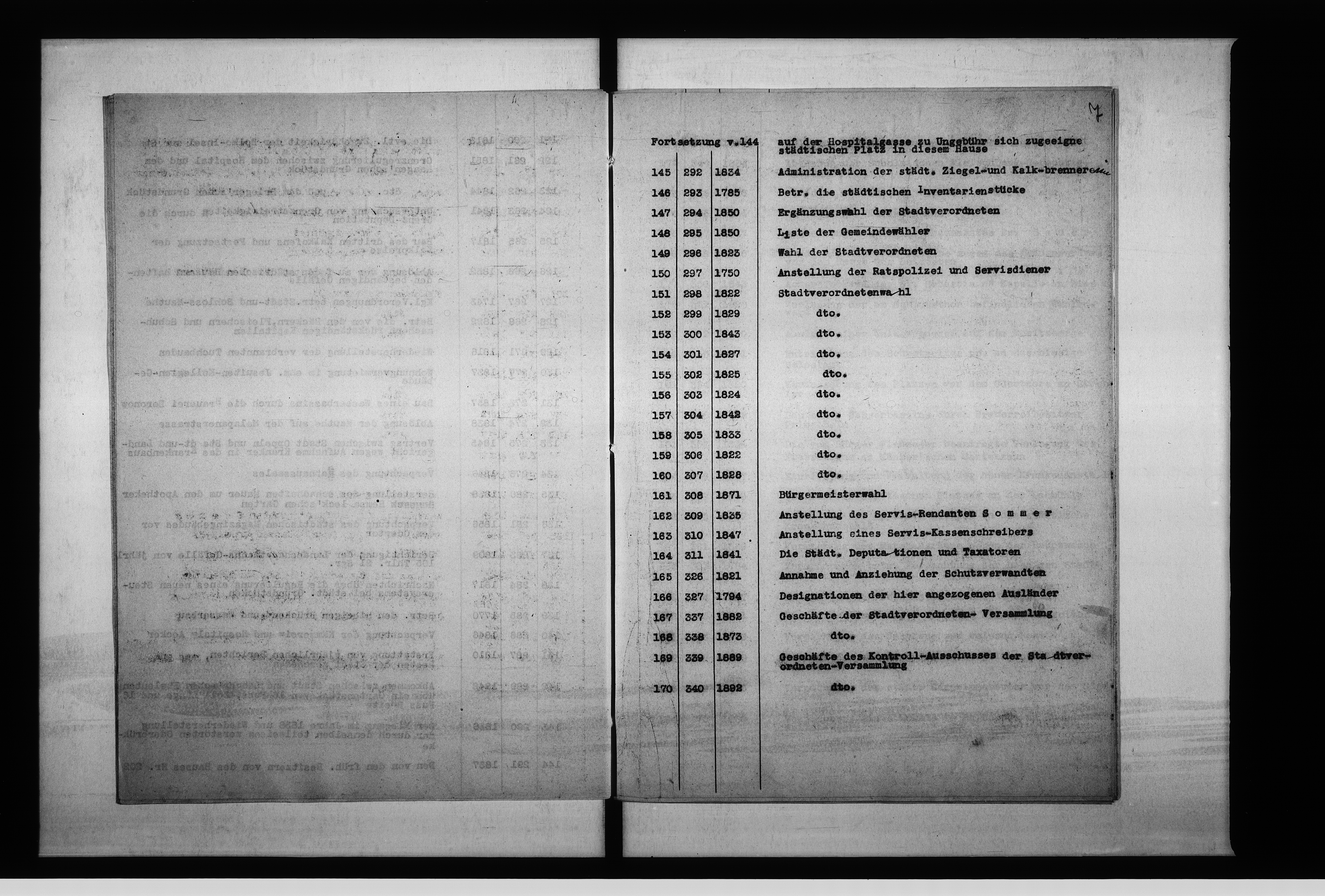Obraz 11 z jednostki "Staatsarchiv Breslau Repositur 229 Abtlg. [Abteilung] Stadt Oppeln 2 abschriftliche Verzeichnisse enth[altend] Aktenstücke 1-1557 u[nd] 977a, 978a, zusammen 1559 Aktenstücke."