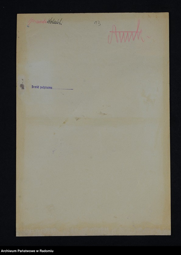 Obraz 17 z jednostki "[Wnioski o wydanie dowodów osobistych oraz nie odebrane dowody Lichtensztajn - Lipszyc]"