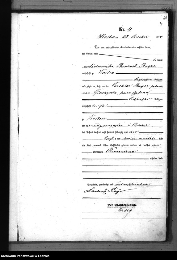 Obraz 14 z jednostki "[Księga urodzeń - miasto]"