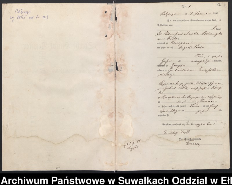 image.from.unit.number "Sterbe-Haupt-Register des Königlichen Preussischen Standes-Amtes Belzonzen Kreis Johannisburg"