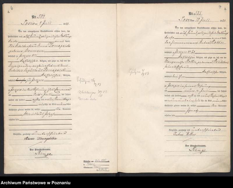 Obraz 7 z jednostki "Księga urodzeń t. II"