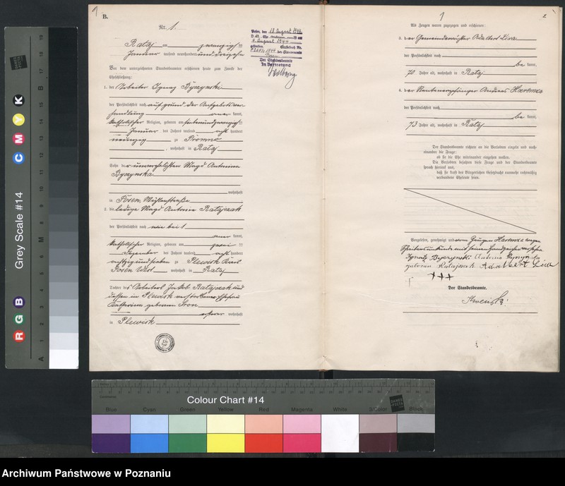 Obraz 3 z jednostki "Księga miejscowa małżeństw [Rejestr główny małżeństw]"