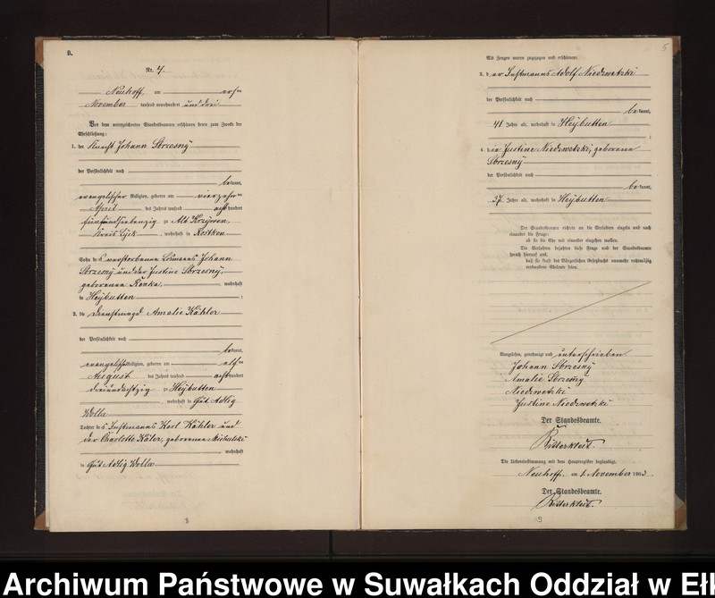 image.from.unit.number "Heiraths-Neben-Register des Preussischen Standes-Amtes Neuhoff Kreis Loetzen"