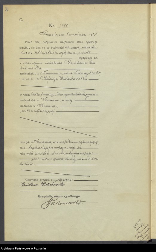 Obraz 4 z jednostki "Księga miejscowa zgonów tom IV [Rejestr główny zgonów]"