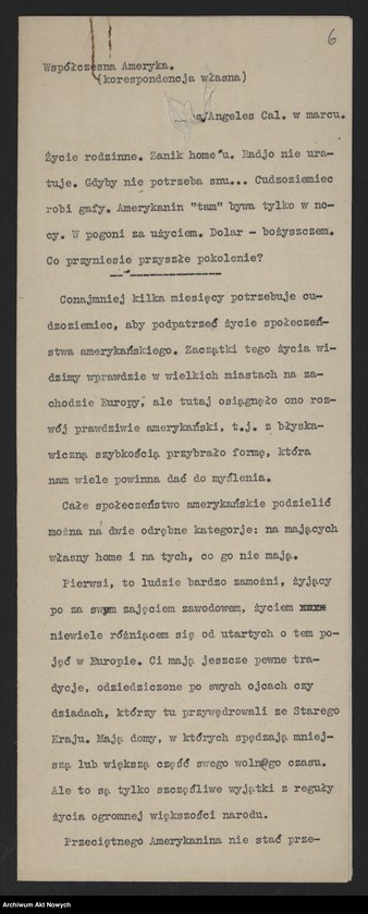 Obraz 8 z jednostki "Artykuły o wrażeniach z podróży po St. Zjednoczonych, pisane prawdopodobnie dla "Kuriera Warszawskiego" lub "ABC""