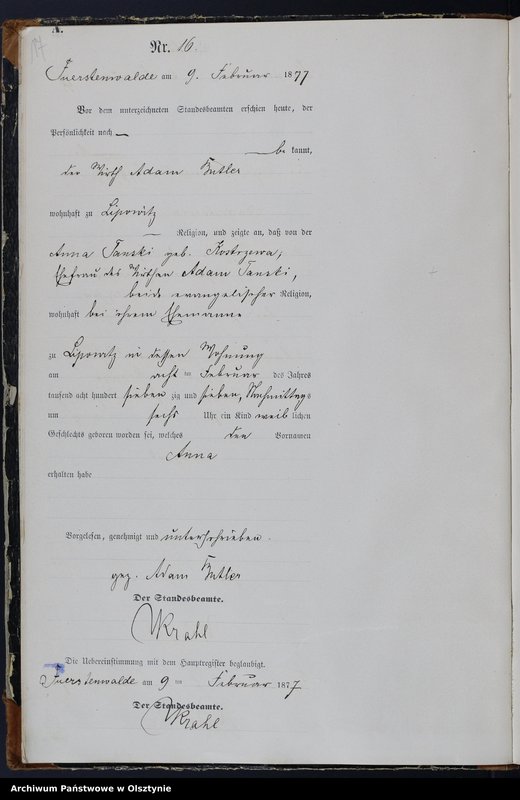 image.from.team "Urząd Stanu Cywilnego w Księżym Lasku pow. szczycieński"