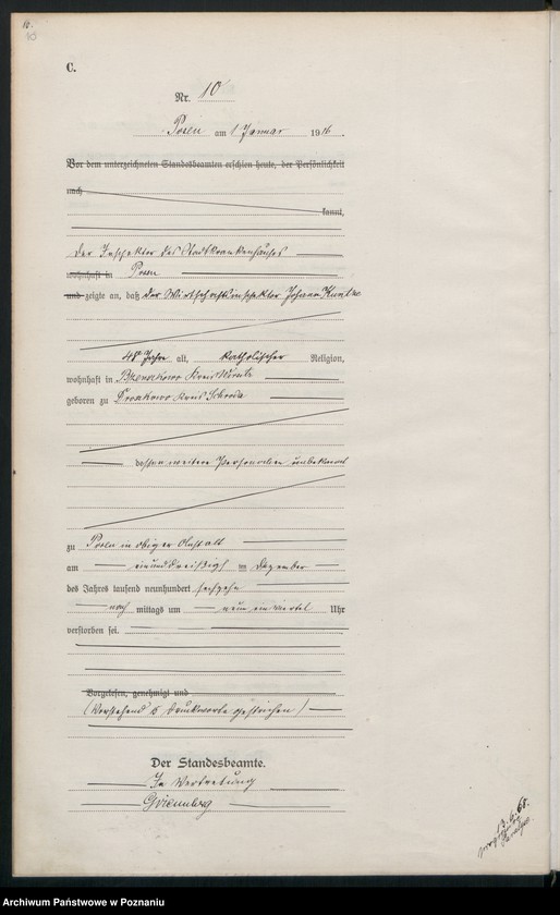 Obraz 12 z jednostki "Księga miejscowa zgonów tom I [Rejestr główny zgonów]"