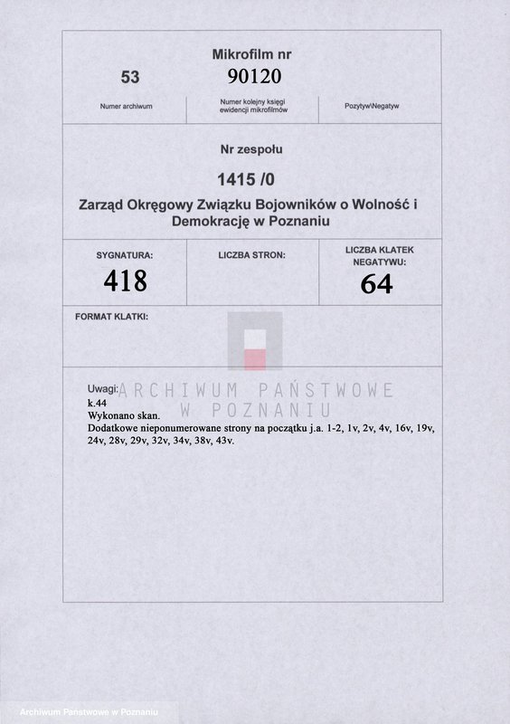 Obraz 2 z jednostki "Życiorysy powstańców wielkopolskich: I."