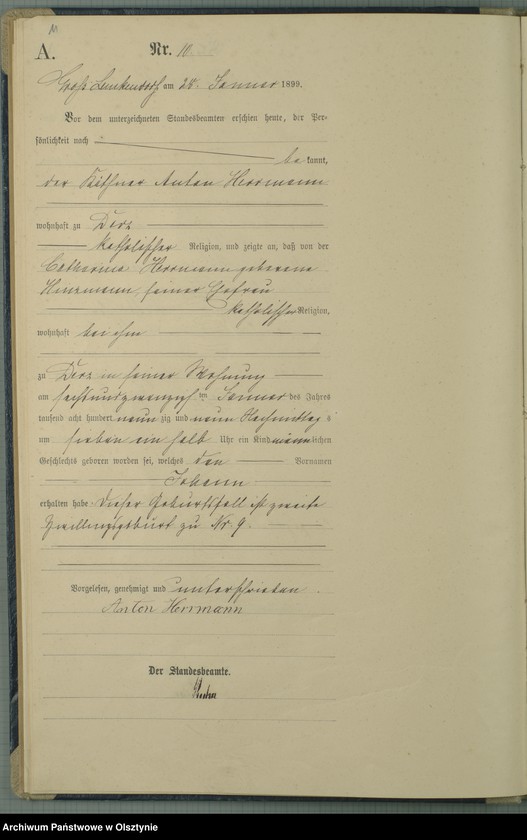 image.from.unit.number "Geburts-Haupt-Register Nr 1 - 98"