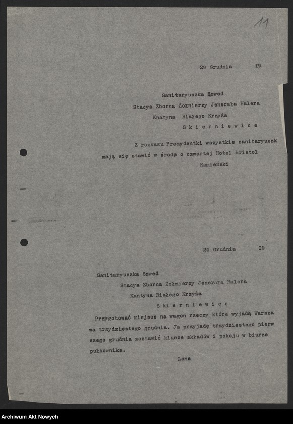 image.from.unit.number "Opieka nad zdemobilizowanymi Hallerczykami. Korespondencja"
