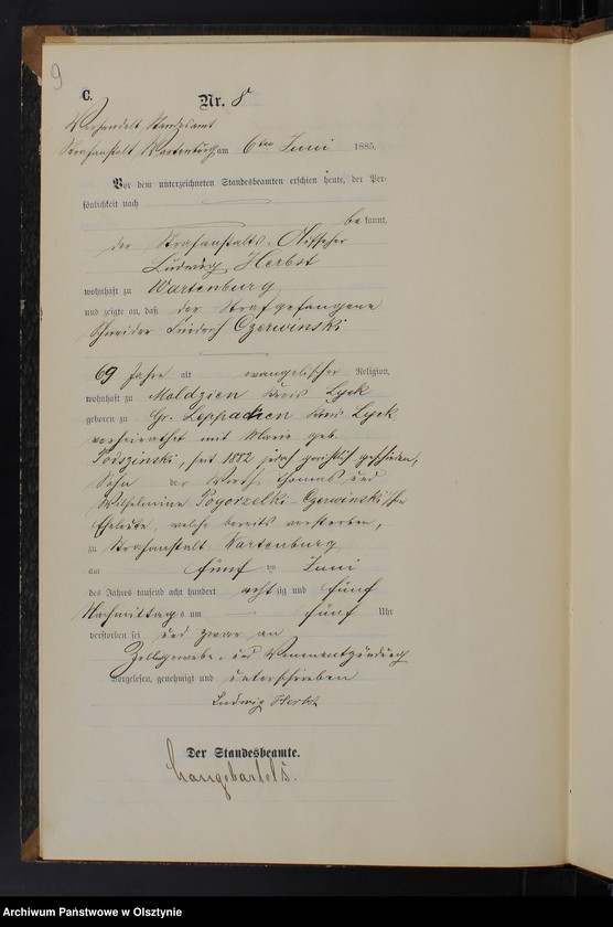 image.from.unit.number "Sterbe-Haupt-Register Nr 1 - 16"