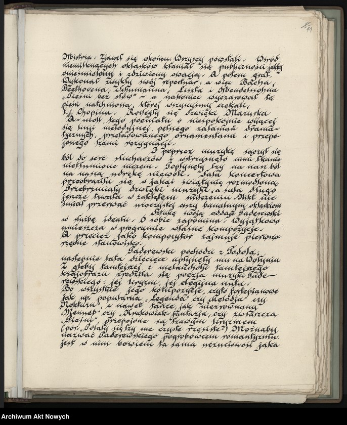 image.from.unit.number ""LXX Ignacemu Paderewskiemu - Łodzianie". Album pamiątkowy, oprawny w skórę, strona tytułowa obita srebrem"