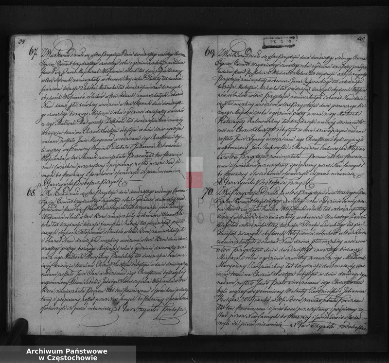 image.from.unit.number "Księga duplikat [akt] urodzonych, zaślubionych i zmarłych Parafii Przystajń z roku 1834"