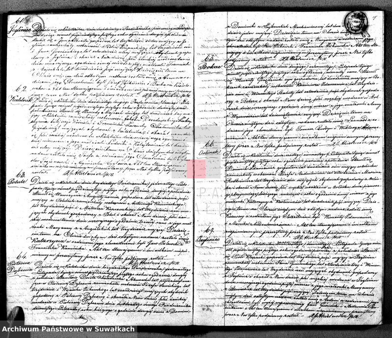 image.from.unit.number "Duplikat Aktów Urodzonych, Zaślubionych i Zmarłych Parafii Katolickiej Kaletnik z Roku 1855"
