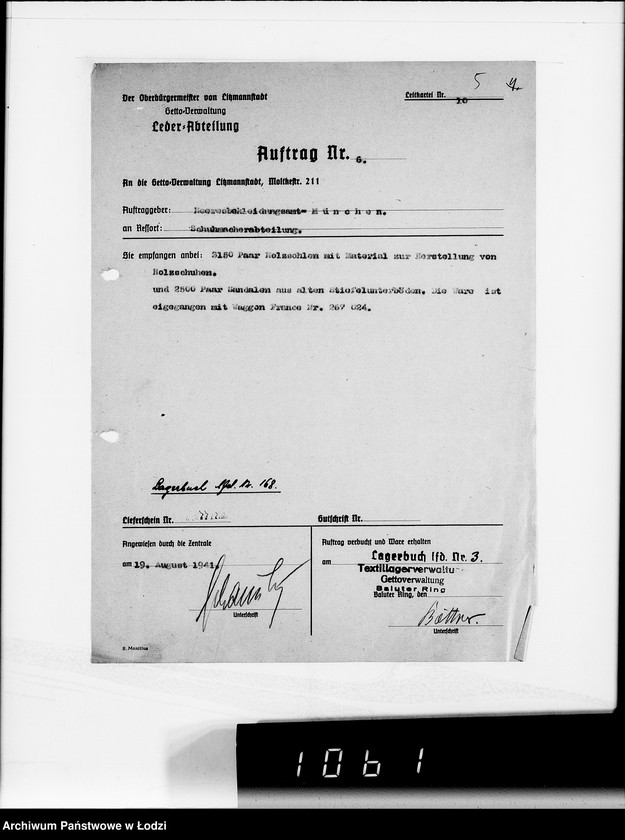 Obraz 9 z jednostki "Heeresbekleidungsamt München.Kriegsauftrag 6/14"