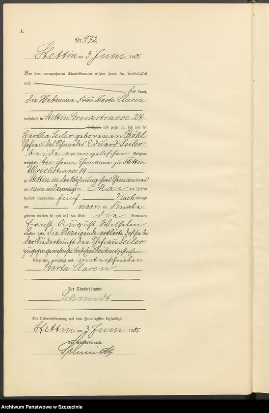 Obraz 20 z jednostki "Geburts-Register (Neben-Register) Band III"