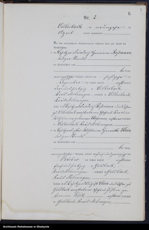 Obraz 6 z jednostki "Heiraths-Neben-Register Nr 1 - 17"