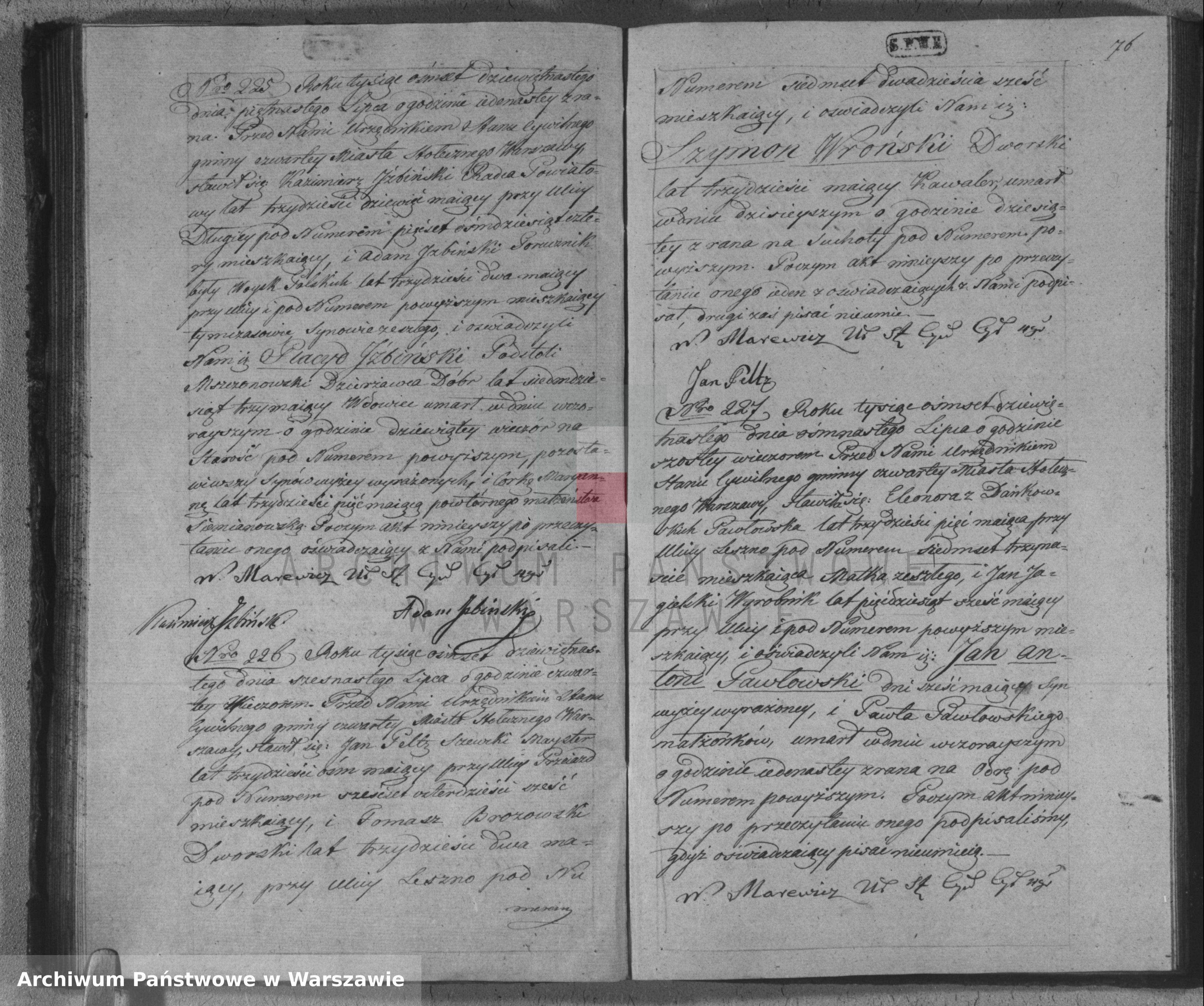 Skan z jednostki: Akta zgonów