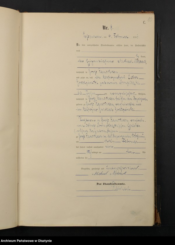 image.from.unit.number "Sterbe-Haupt-Register Nr 1 - 99"