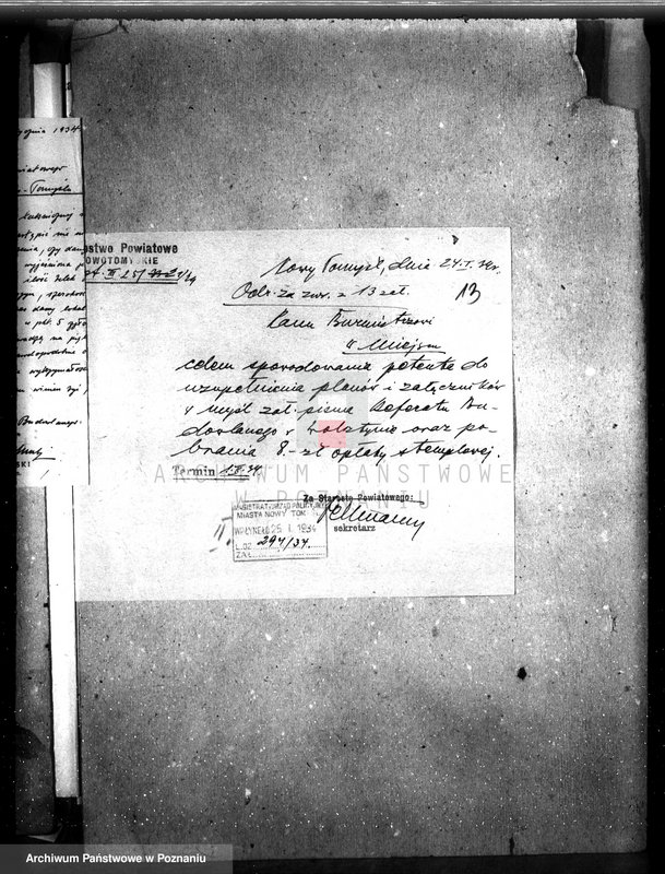 Obraz 17 z jednostki "Zatwierdzenie zakładu przemysłowego firmy "Żar" /fabryki tutek do papierosów/ w Nowym Tomyślu"