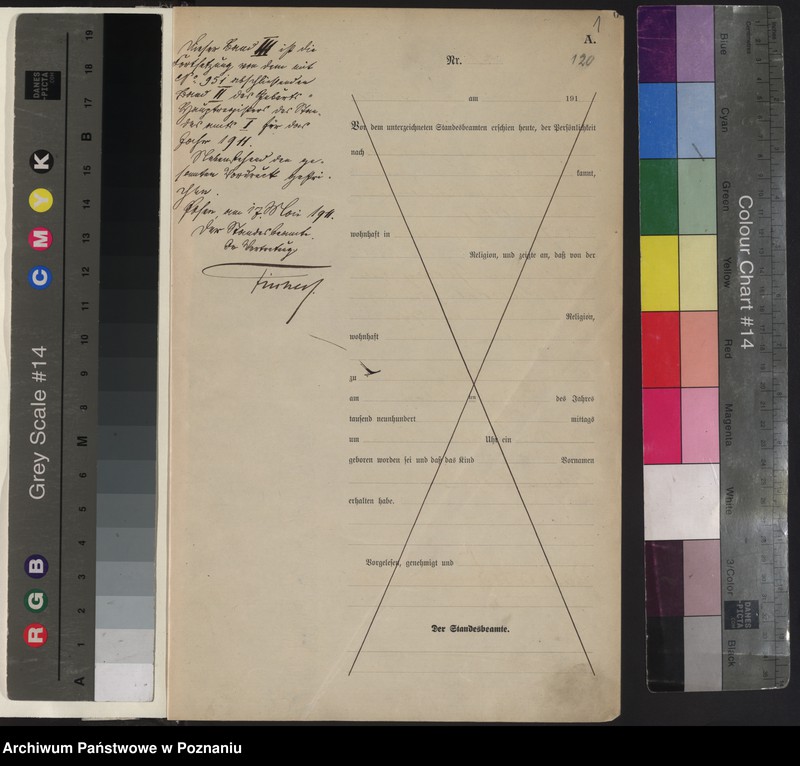 Obraz 2 z jednostki "Księga miejscowa urodzeń tom III [Rejestr główny urodzeń]"