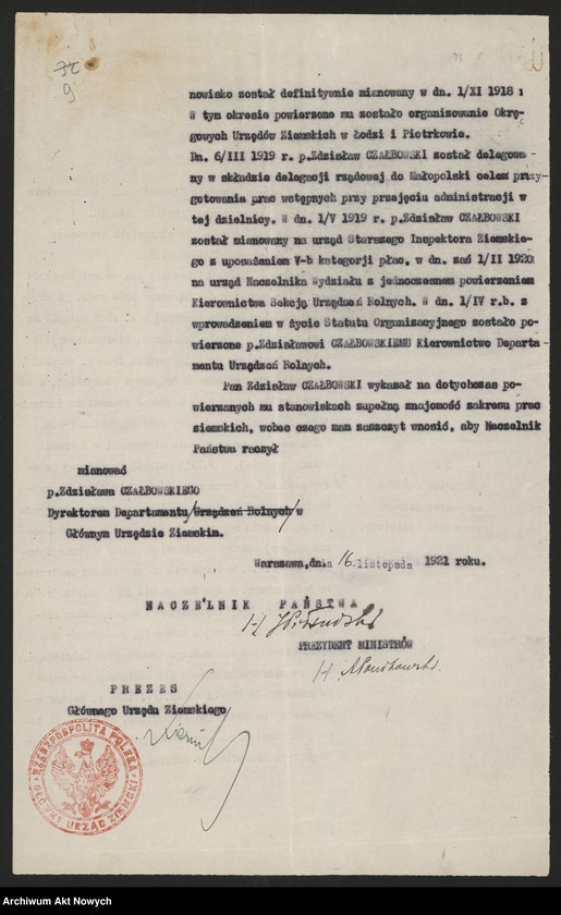 image.from.unit.number "Nominacje i dymisje w Urzędzie Zagospodarowania Odłogów; Państwowym Instytucie Gospodarstwa Wiejskiego; Poznańskim Ziemstwie Kredytowym; Głównym Urzędzie Ziemskim"