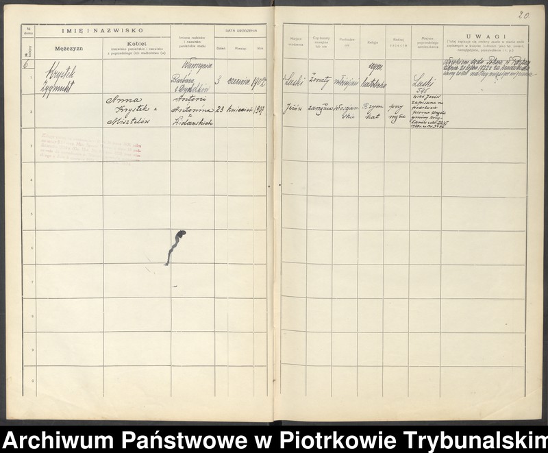 Obraz 12 z jednostki "[Księga ludności stałej wsi: Laski, Świerczyńsko]"