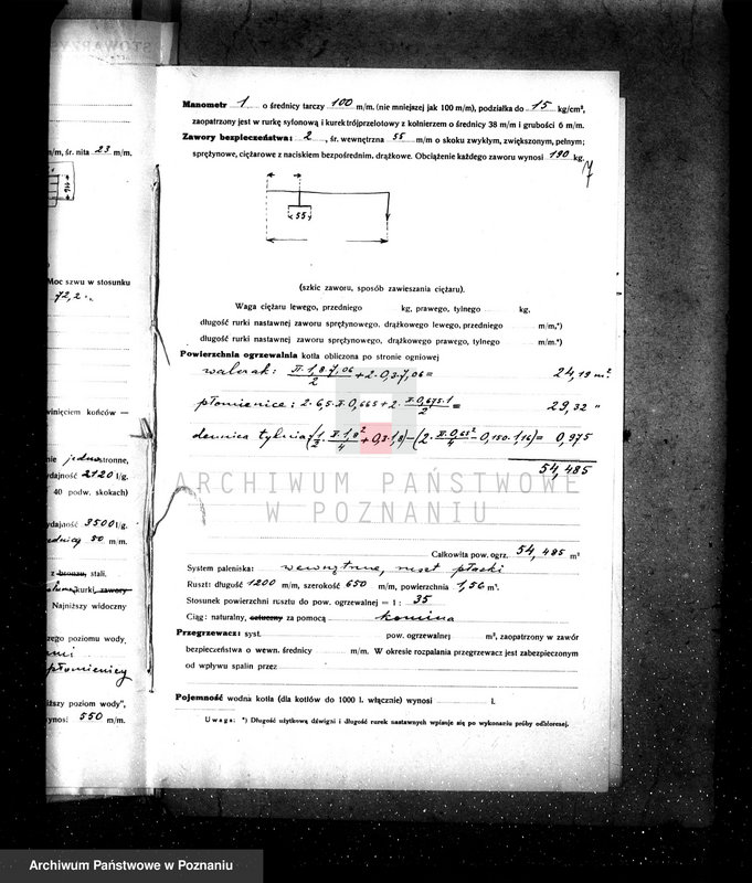 Obraz 11 z jednostki "Tartak i fabryka wyrobów z drzewa St. Urbański Urbanowo pow chodzieski nadzór nad kotłem parowym nr fabr. 3060"