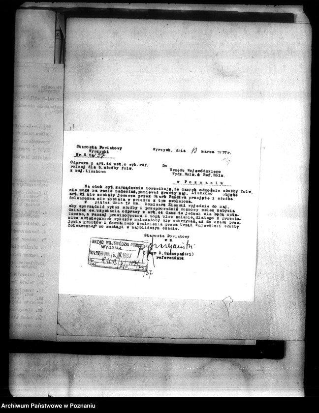 Obraz 18 z jednostki "Majątek Liszkowo powiatu wyrzyskiego odprawy z art.. 44 ustawy o wykonaniu reformy rolnej"