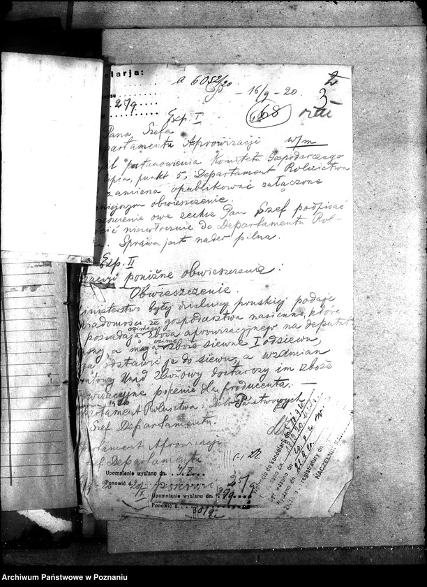 Obraz 7 z jednostki "Sprawy ogólno-administracyjne Zboże siewne"