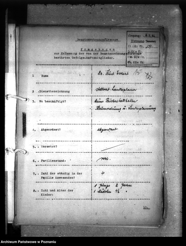 Obraz 19 z jednostki "Wohnungszuweisungen für Deutsche. Verdrängung der Polen."