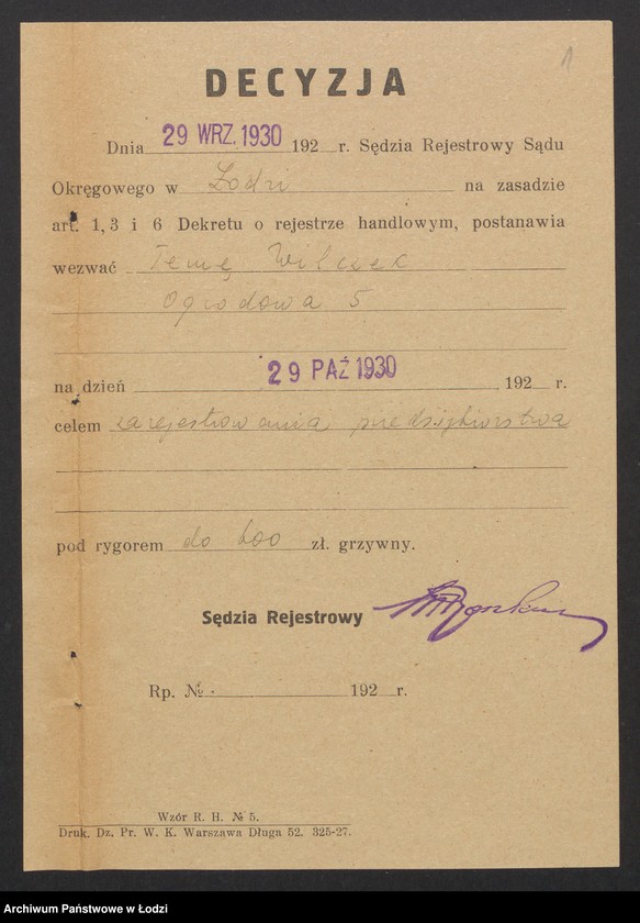 Obraz 3 z jednostki "Tema Wilczek – sprzedaż pończoch"