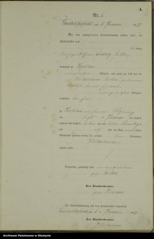 Obraz z jednostki "Geburts-Neben-Register Nr 1 - 93"