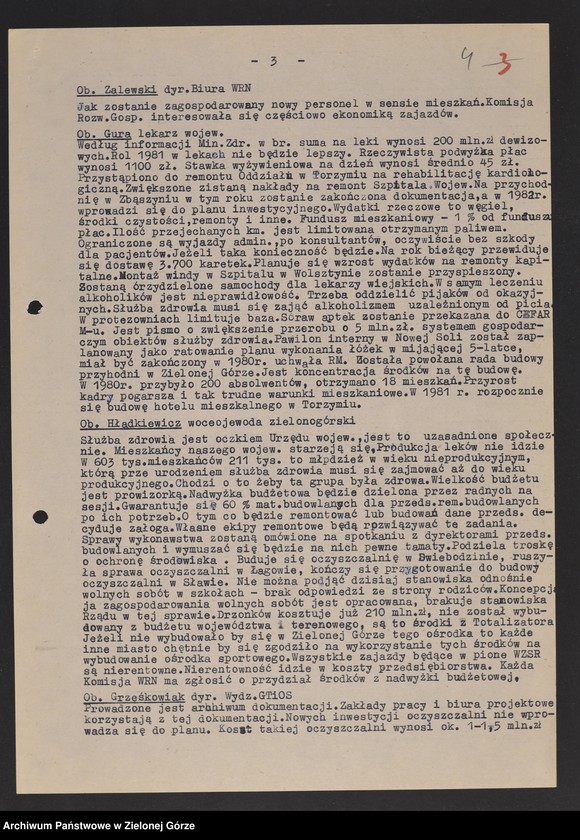 image.from.unit.number "Protokóły z posiedzeń Komisji Zdrowia, Spraw Socjalnych i Ochrony Środowiska Wojewódzkiej Rady Narodowej w Zielonej Górze"