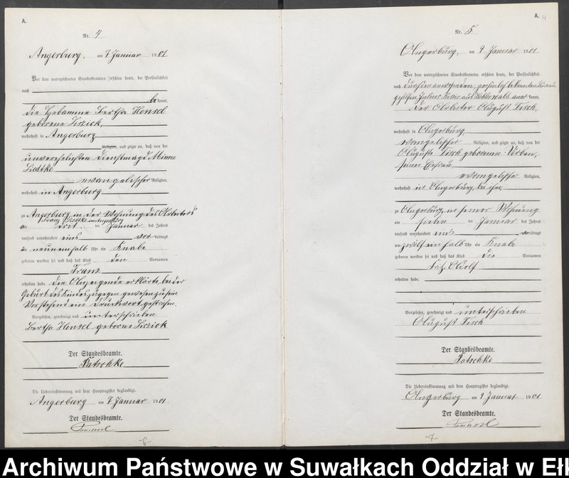 image.from.unit.number "Geburts-Neben-Register des Preussischen Standes-Amtes Angerburg Kreis Angerburg"